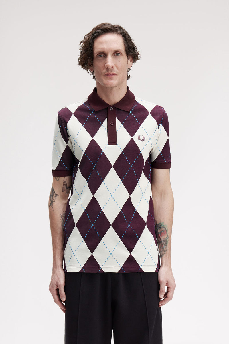 ARGYLE PRINT POLO SHIRT