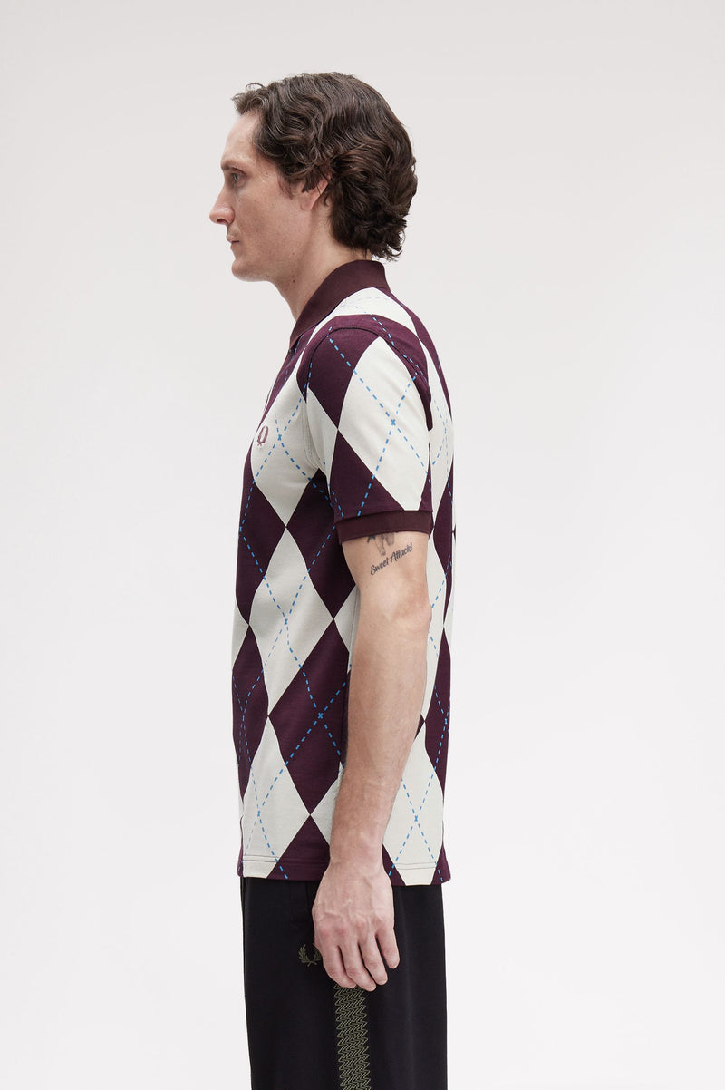 ARGYLE PRINT POLO SHIRT