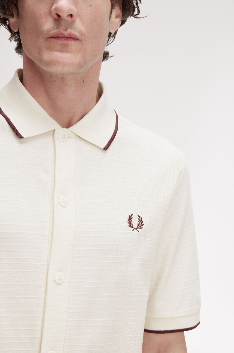 TXRD STRIPE BUTTON THRU POLO
