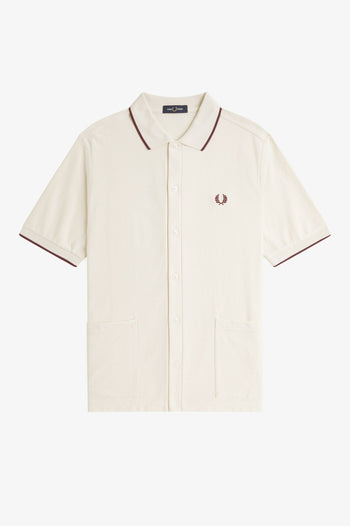 TXRD STRIPE BUTTON THRU POLO