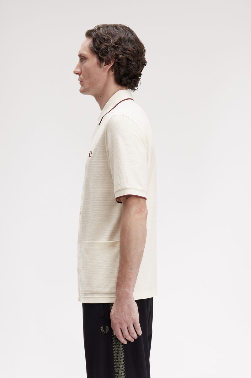 TXRD STRIPE BUTTON THRU POLO