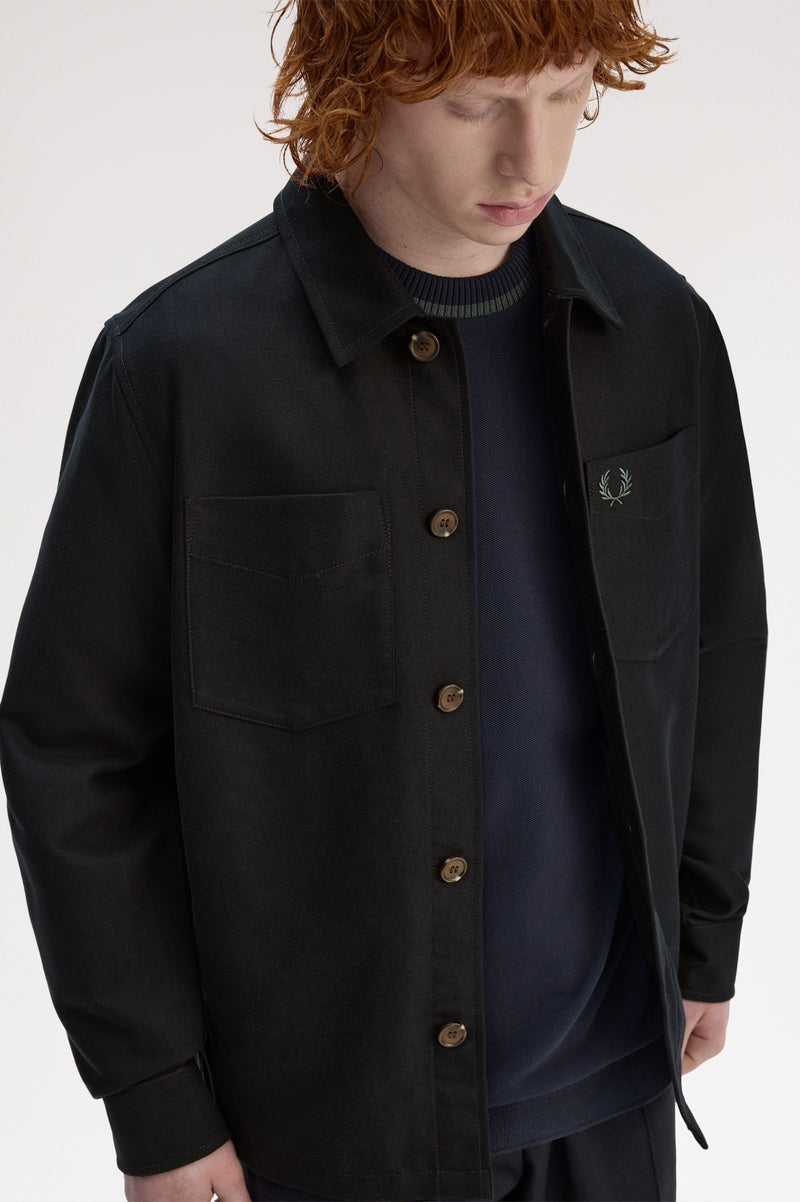 BRUSHED TWILL OVERSHIRT