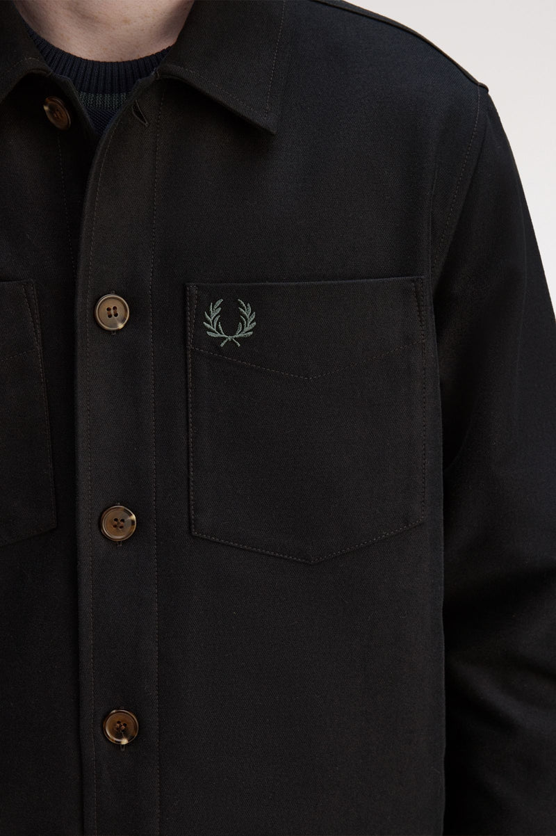 BRUSHED TWILL OVERSHIRT