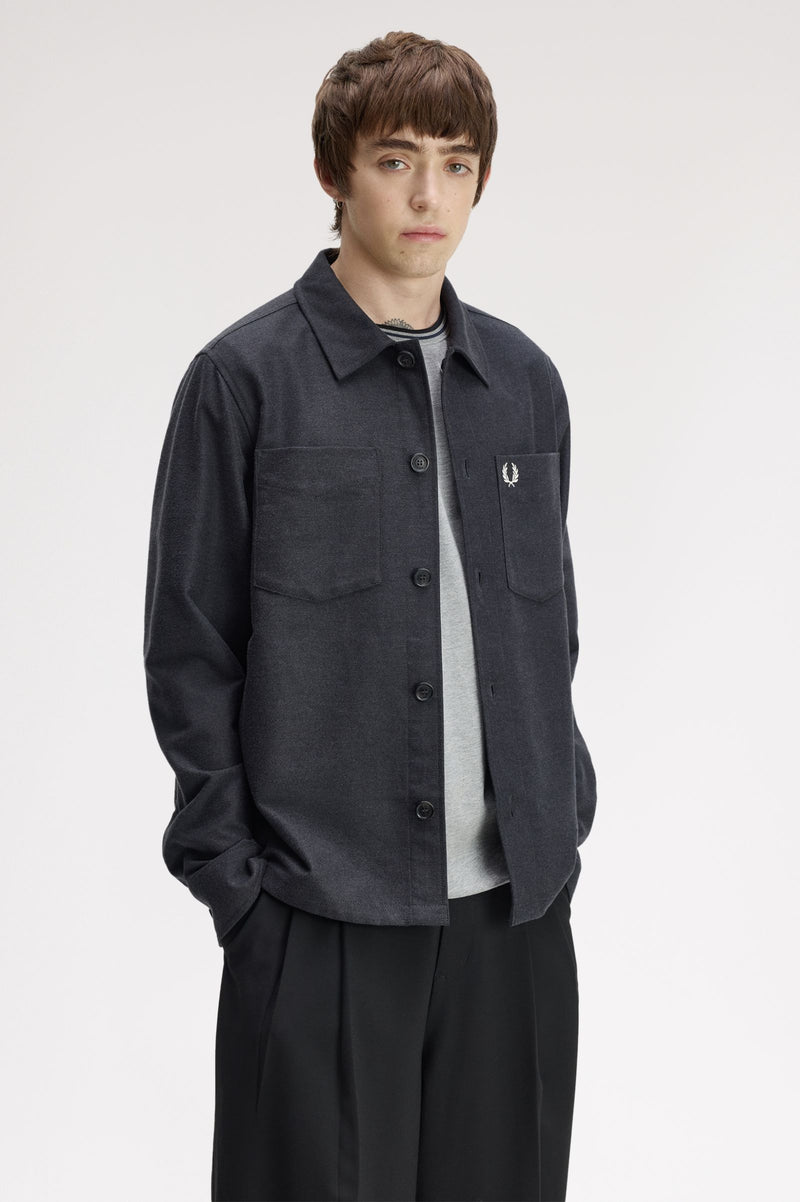 BRUSHED TWILL OVERSHIRT