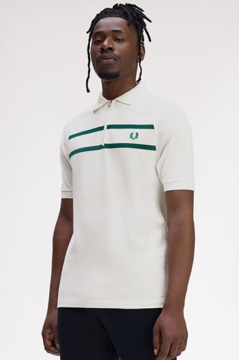 PIQUE ZIP NECK POLO SHIRT