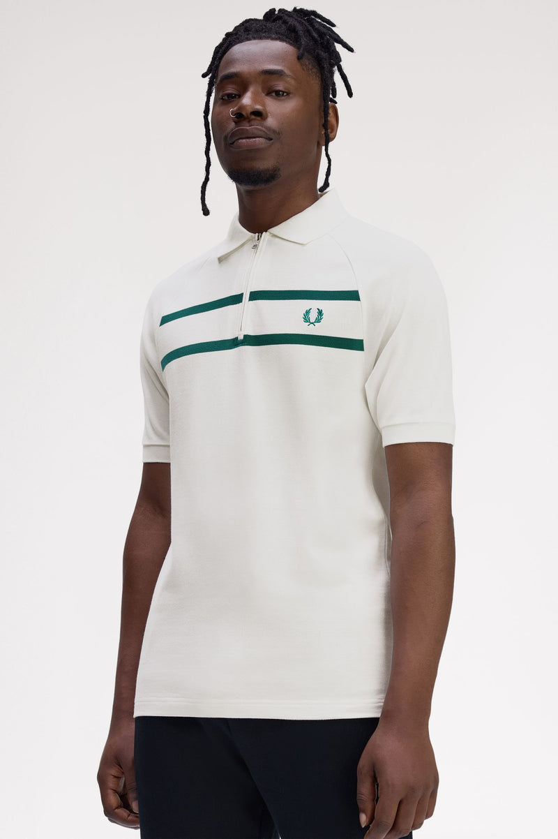 PIQUE ZIP NECK POLO SHIRT