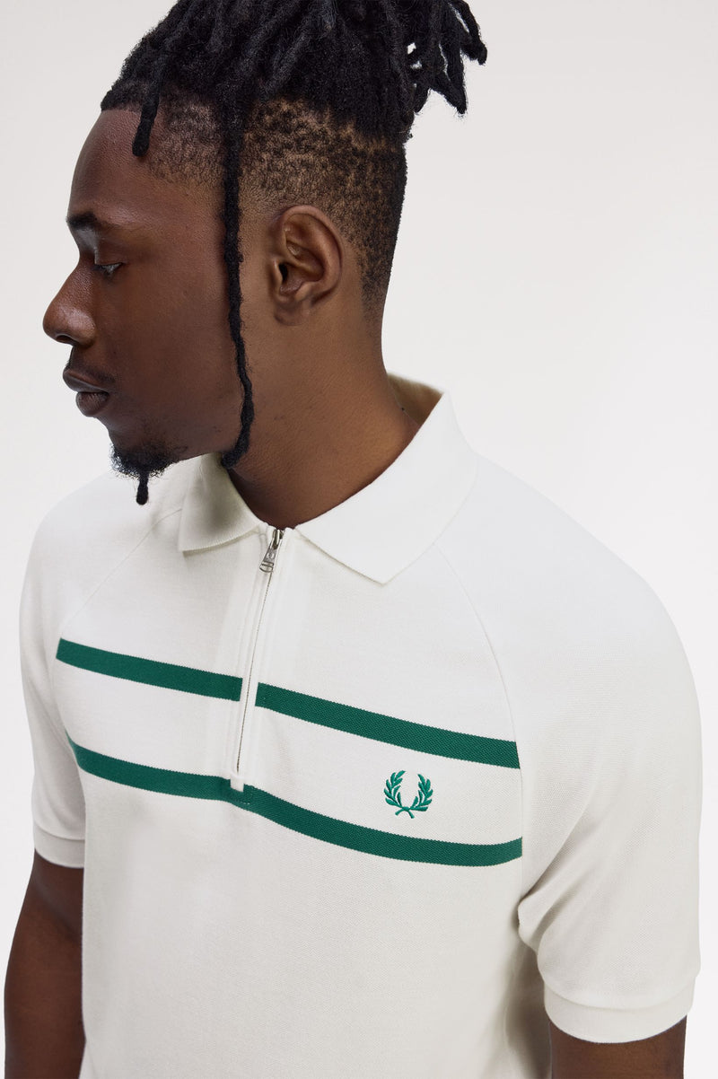 PIQUE ZIP NECK POLO SHIRT