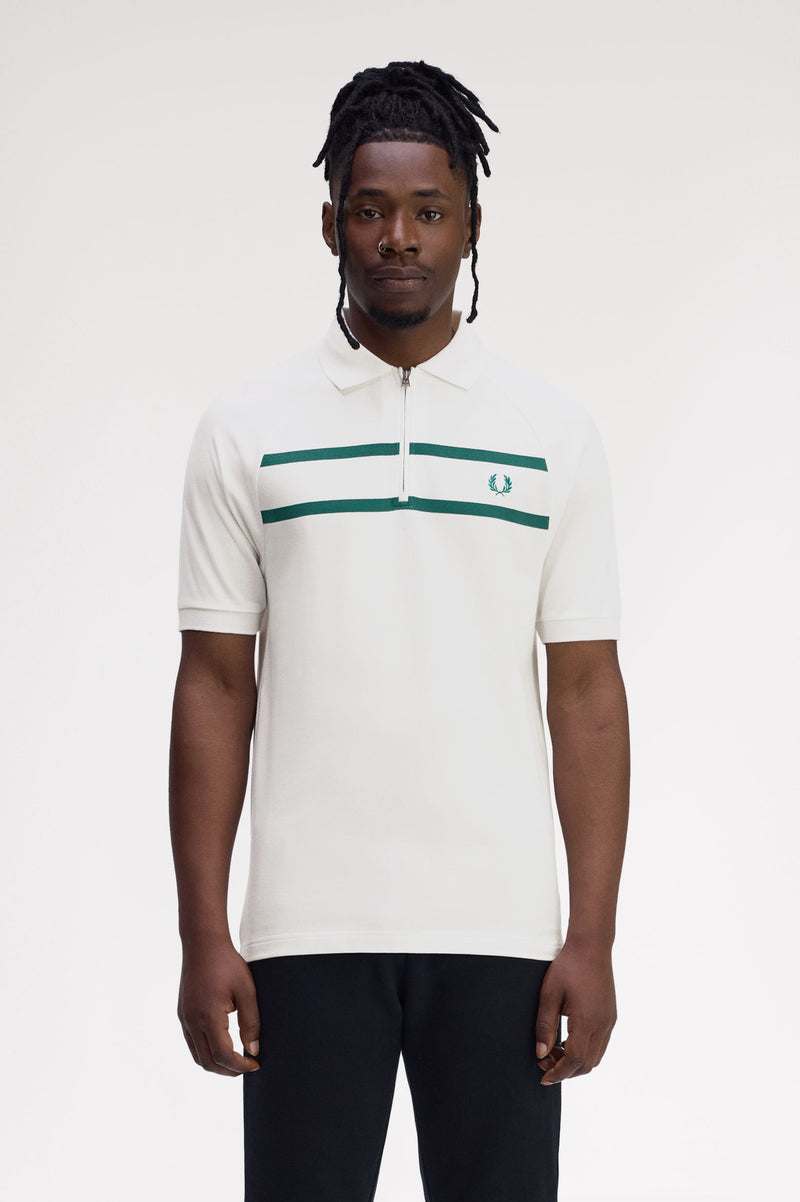PIQUE ZIP NECK POLO SHIRT