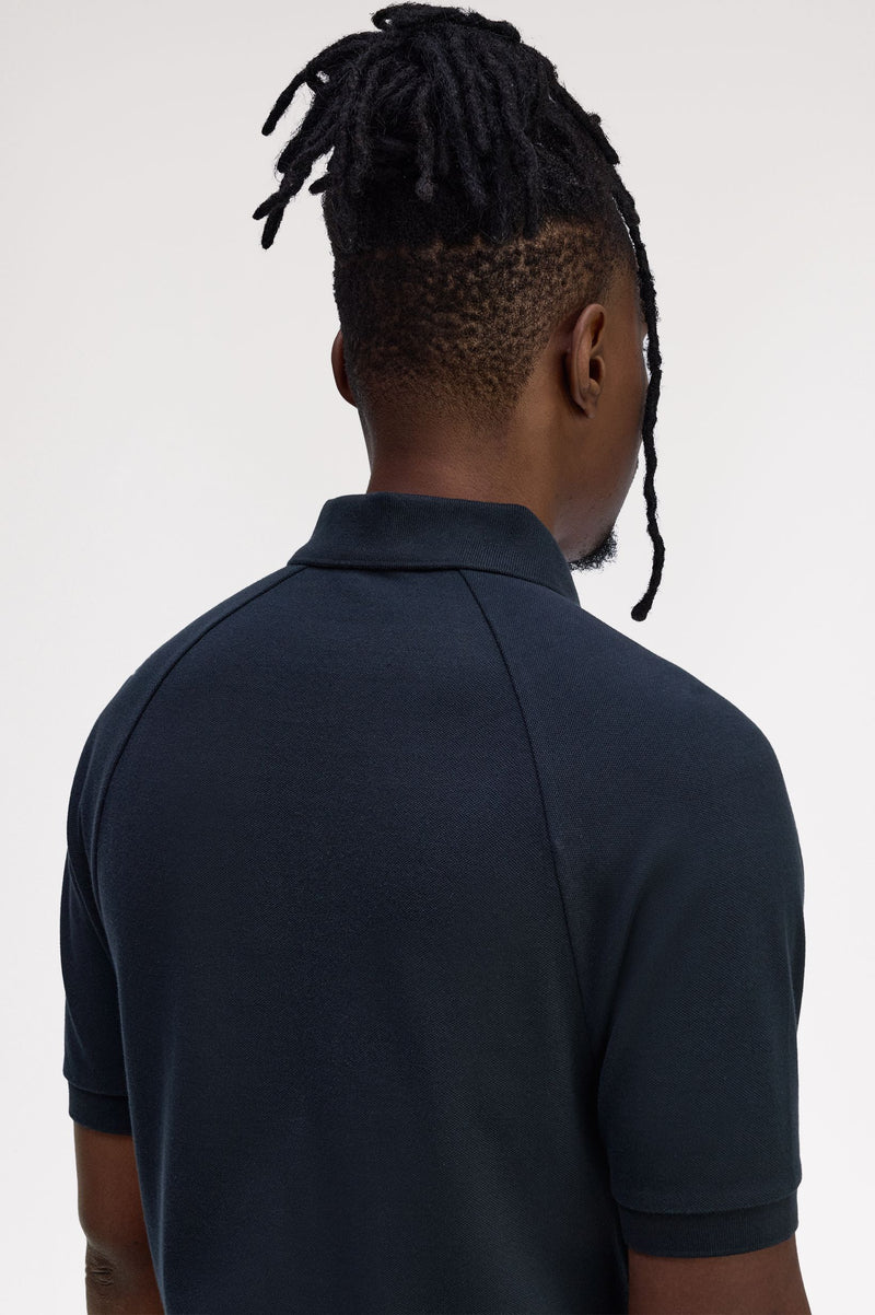PIQUE ZIP NECK POLO SHIRT