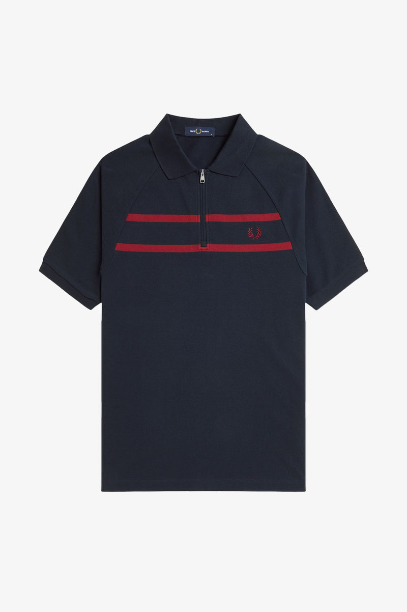 PIQUE ZIP NECK POLO SHIRT