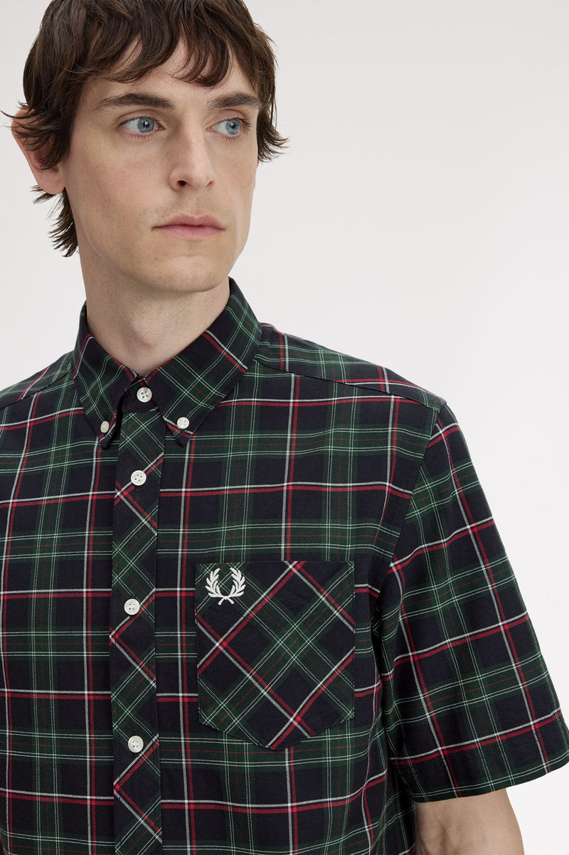 FRED PERRY TARTAN SHORT SLEEVE SHIRT