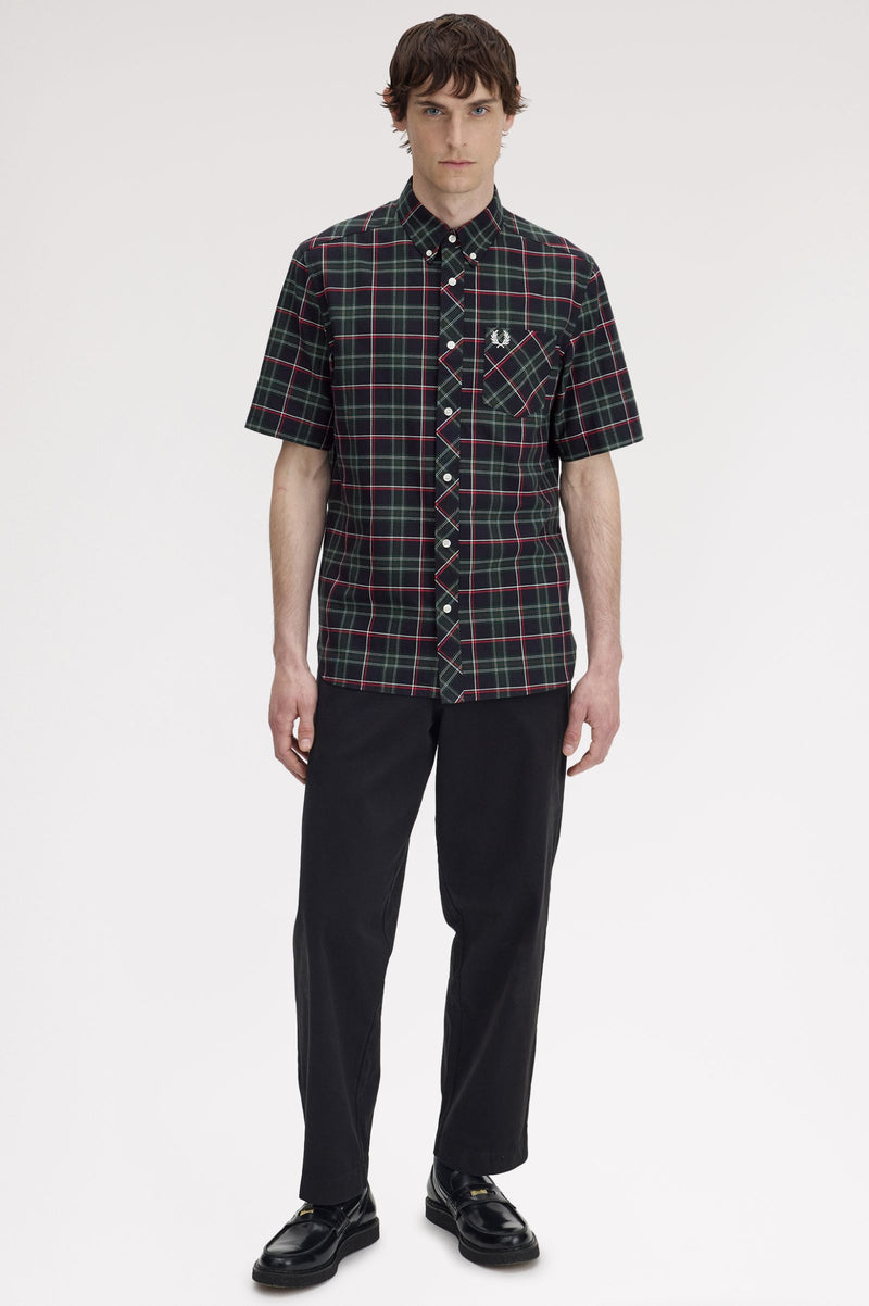 FRED PERRY TARTAN SHORT SLEEVE SHIRT