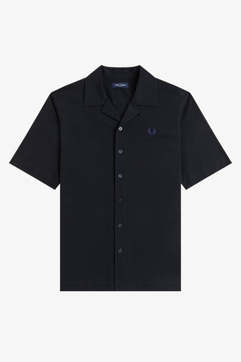 COMPRESS MESH REVERE COLLAR SHIRT