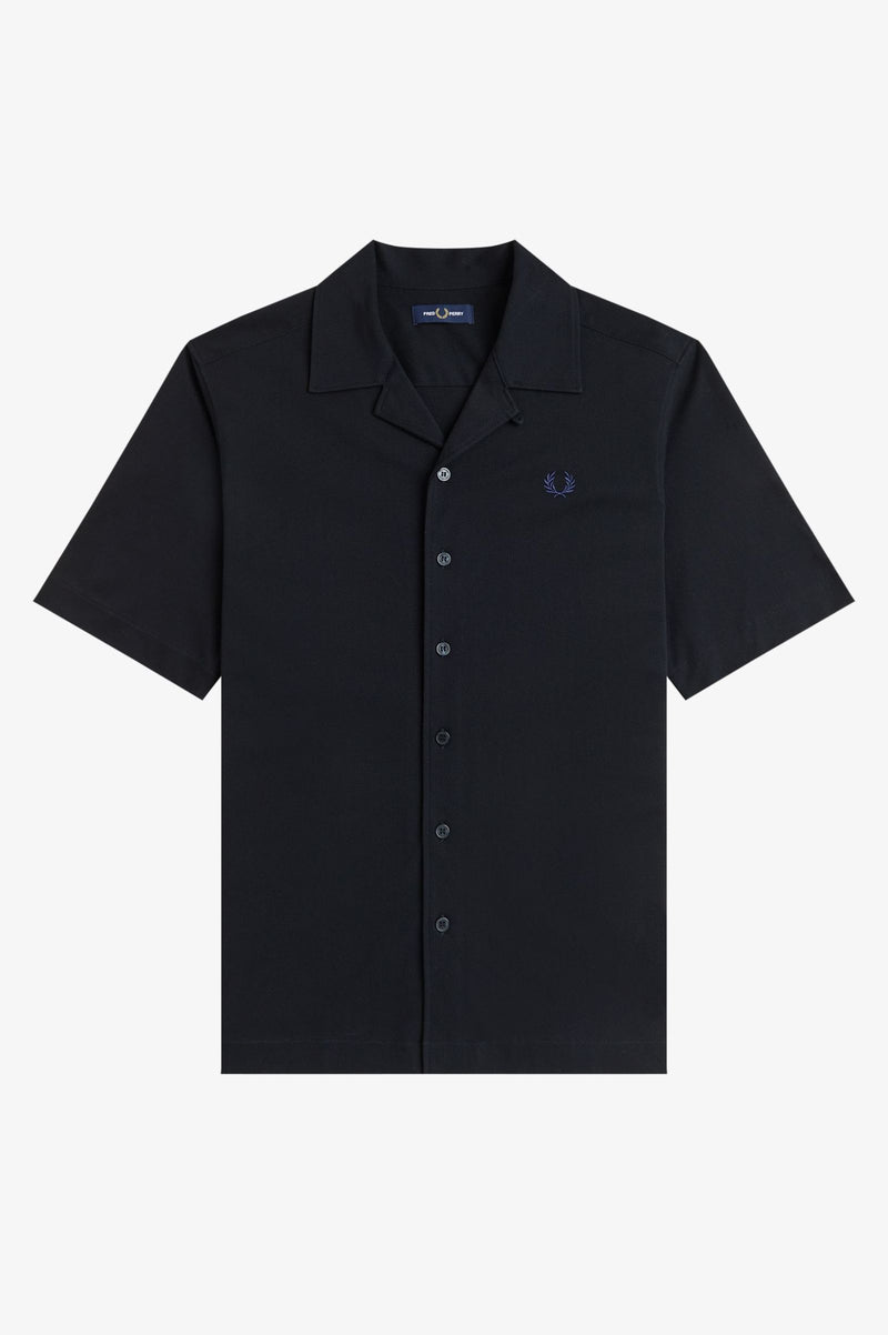 COMPRESS MESH REVERE COLLAR SHIRT