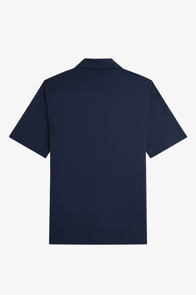 COMPRESS MESH REVERE COLLAR SHIRT