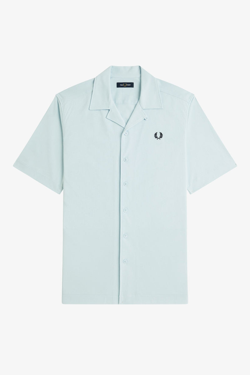 COMPRESS MESH REVERE COLLAR SHIRT