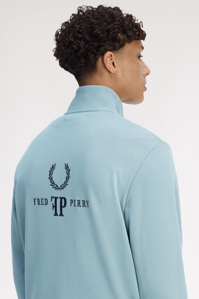 MONOGRAM HALF ZIP SWEATSHIRT