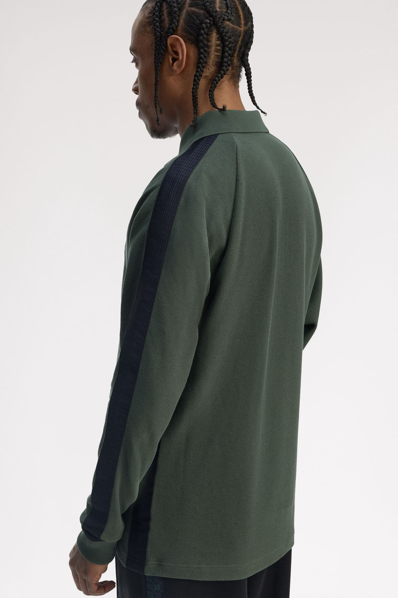 DASH TAPED ZIP NECK POLO SHIRT