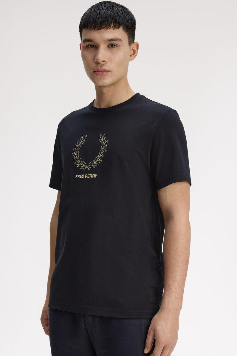 OUTLINE LAUREL WREATH T-SHIRT