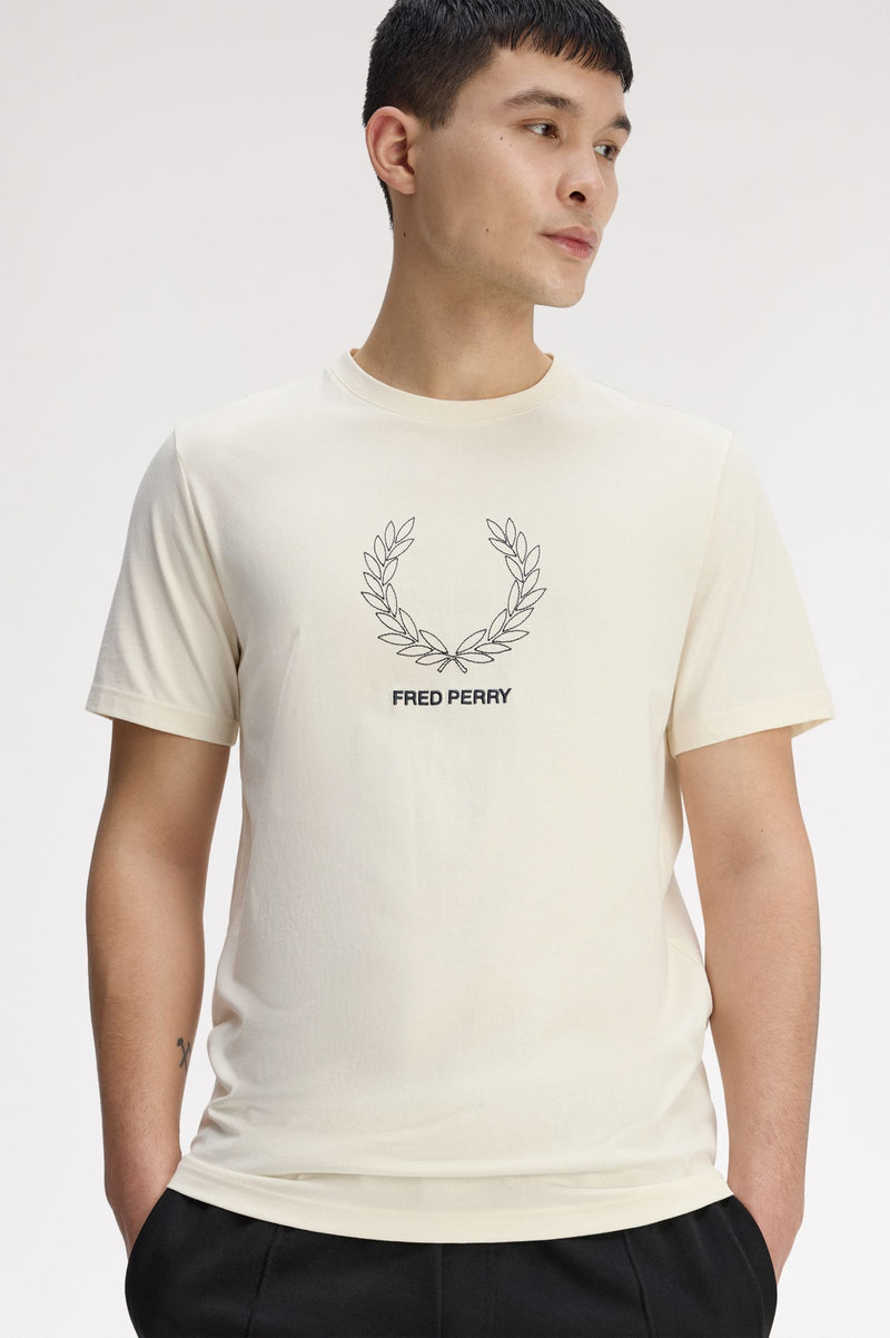 OUTLINE LAUREL WREATH T-SHIRT