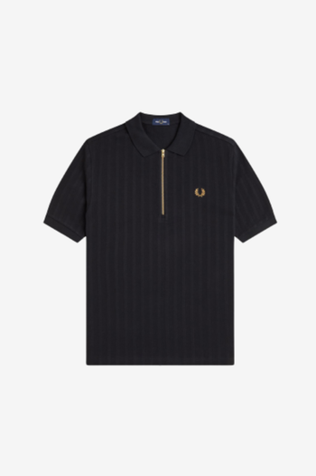 PIQUE STRIPE POLO SHIRT