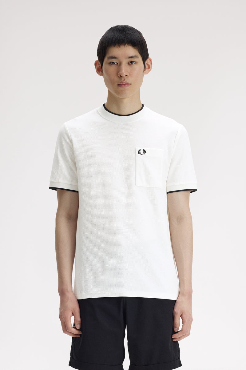 POCKET DETAIL PIQUE T-SHIRT