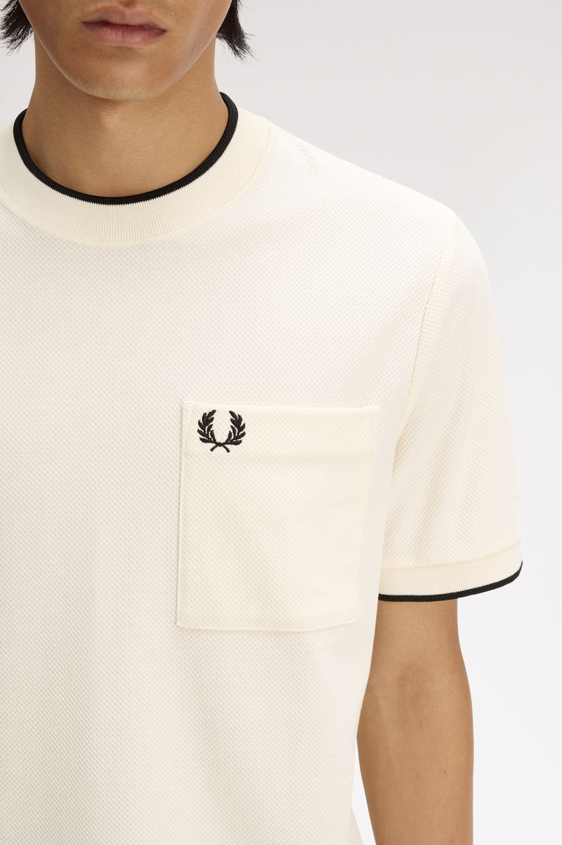 POCKET DETAIL PIQUE T-SHIRT