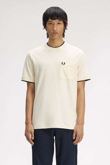 POCKET DETAIL PIQUE T-SHIRT