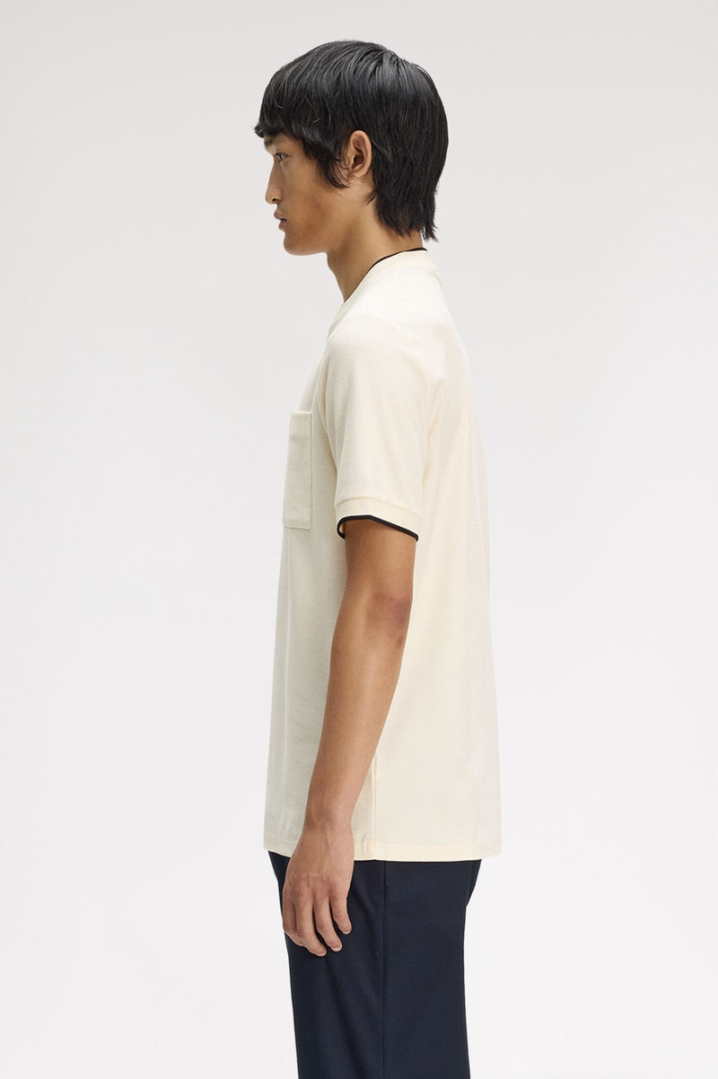 POCKET DETAIL PIQUE T-SHIRT