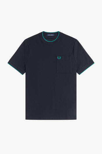 POCKET DETAIL PIQUE T-SHIRT