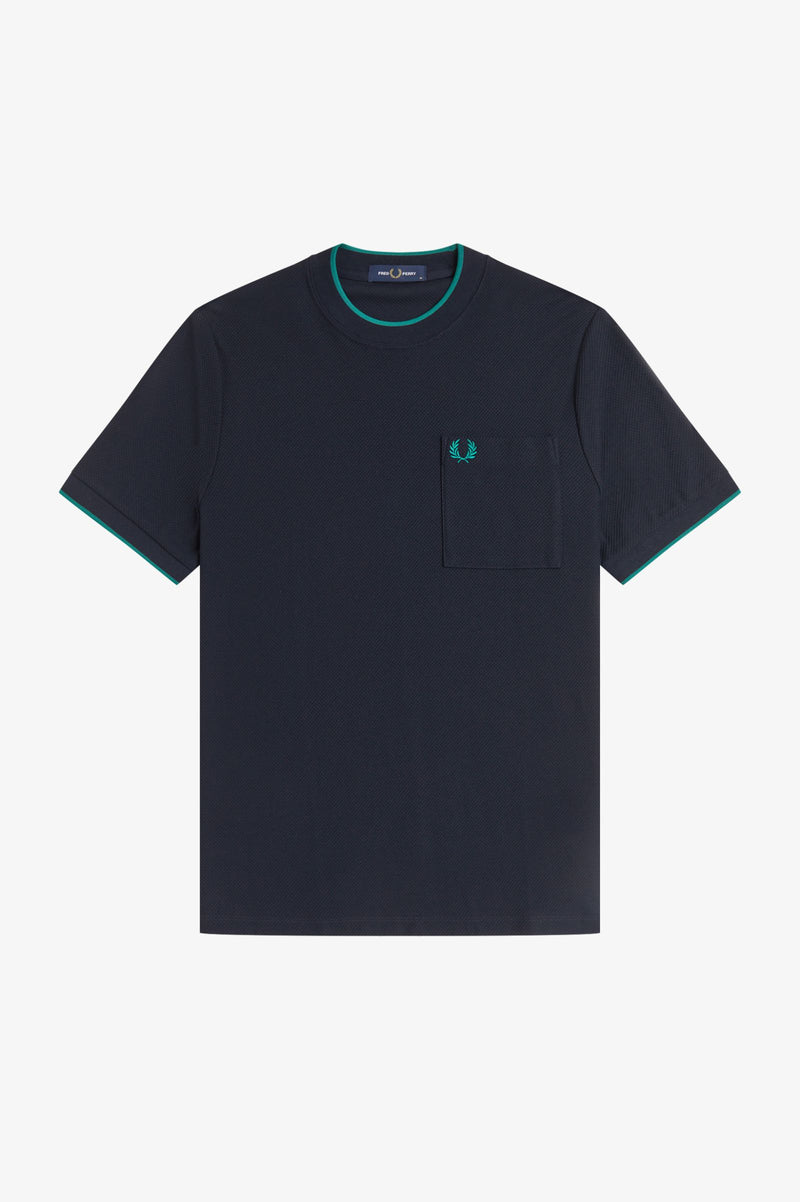 POCKET DETAIL PIQUE T-SHIRT