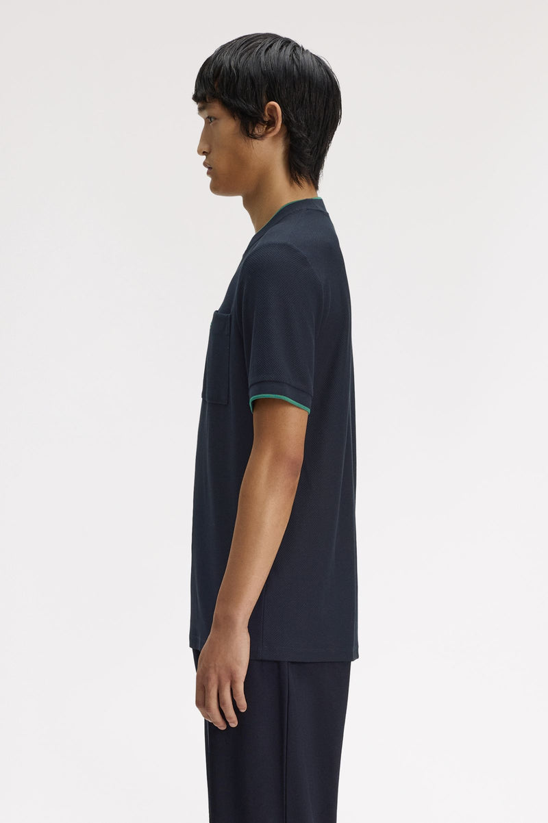 POCKET DETAIL PIQUE T-SHIRT