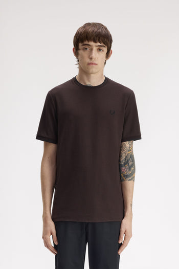 TRIM DETAIL CREPE PIQUE T-SHIRT
