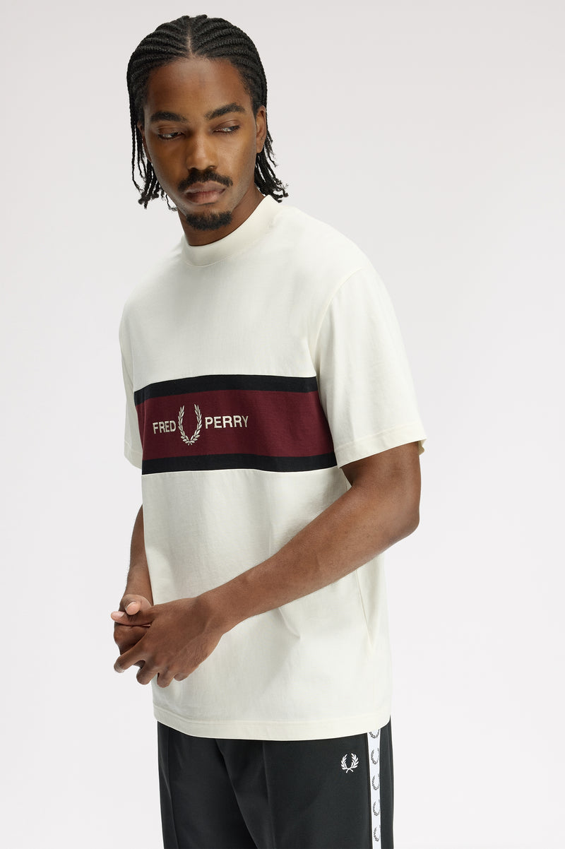 EMBROIDERED PANEL T-SHIRT