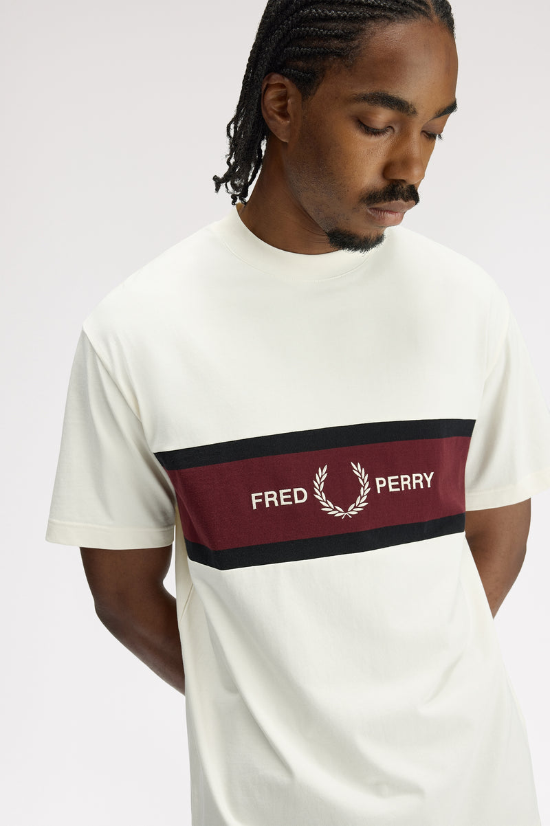 EMBROIDERED PANEL T-SHIRT