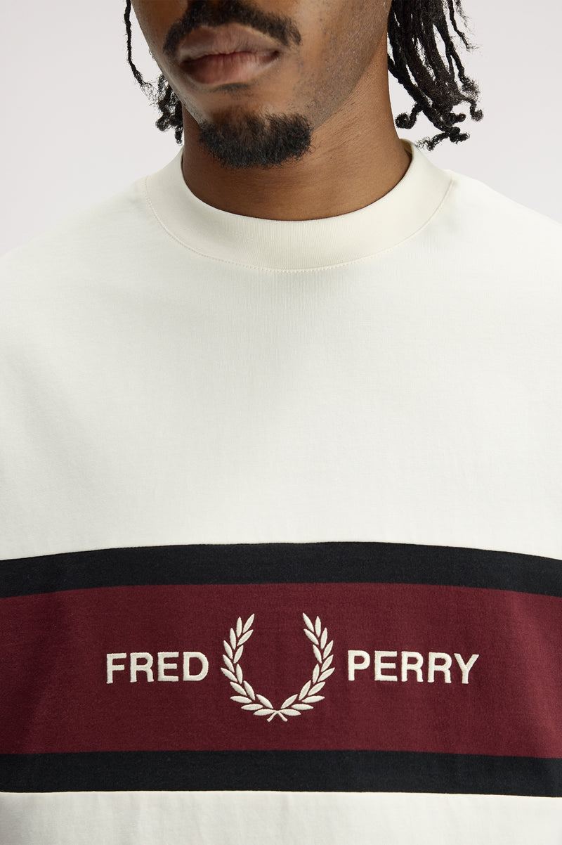 EMBROIDERED PANEL T-SHIRT