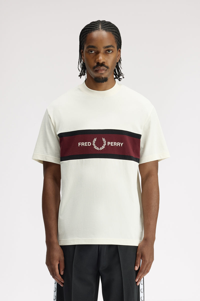 EMBROIDERED PANEL T-SHIRT
