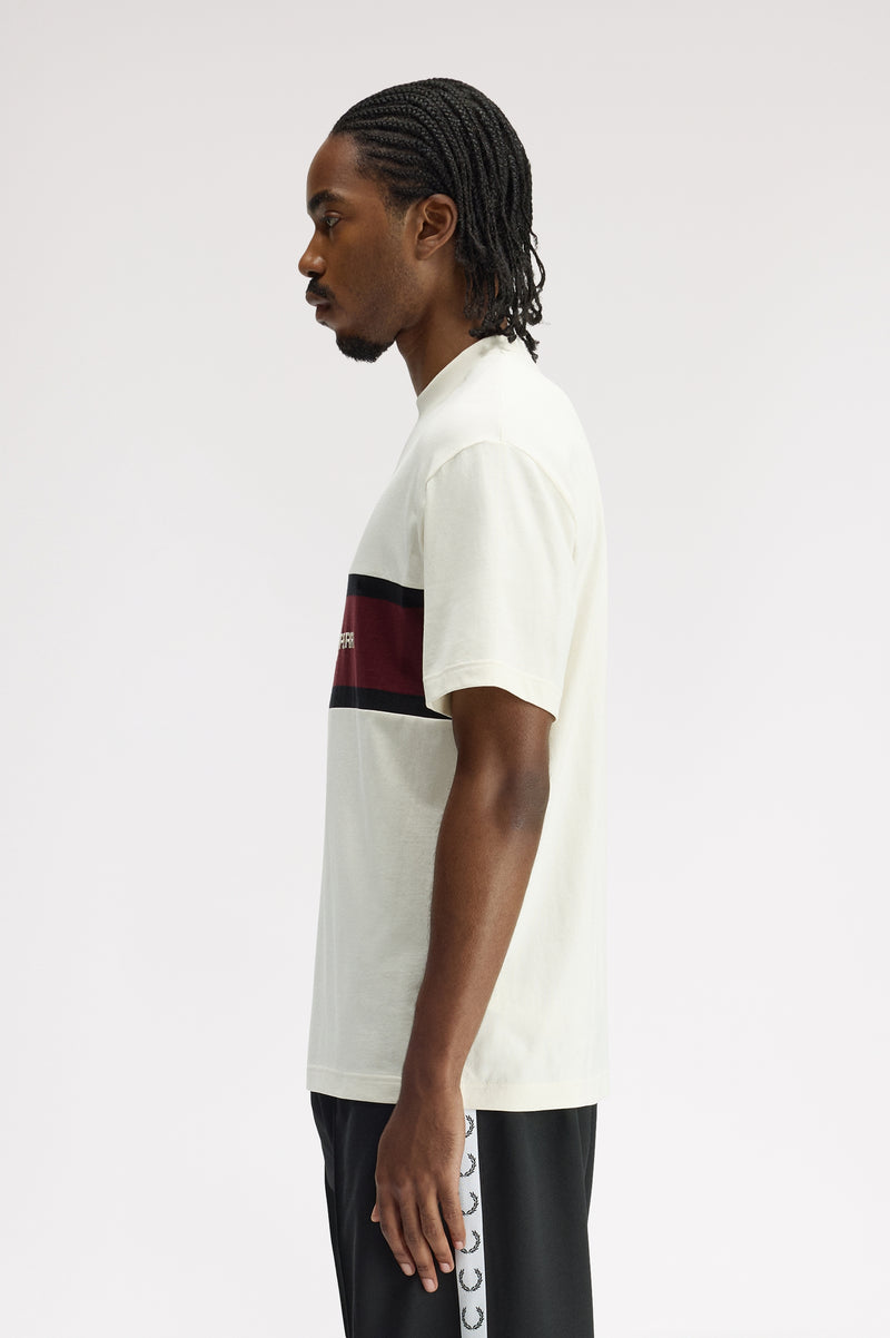 EMBROIDERED PANEL T-SHIRT