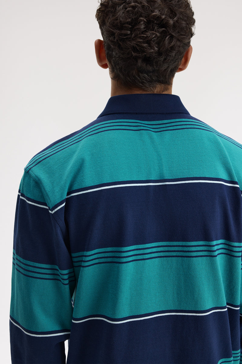 HEAVYWEIGHT STRIPED POLO SHIRT