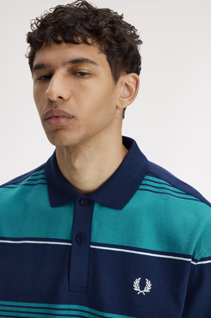 HEAVYWEIGHT STRIPED POLO SHIRT