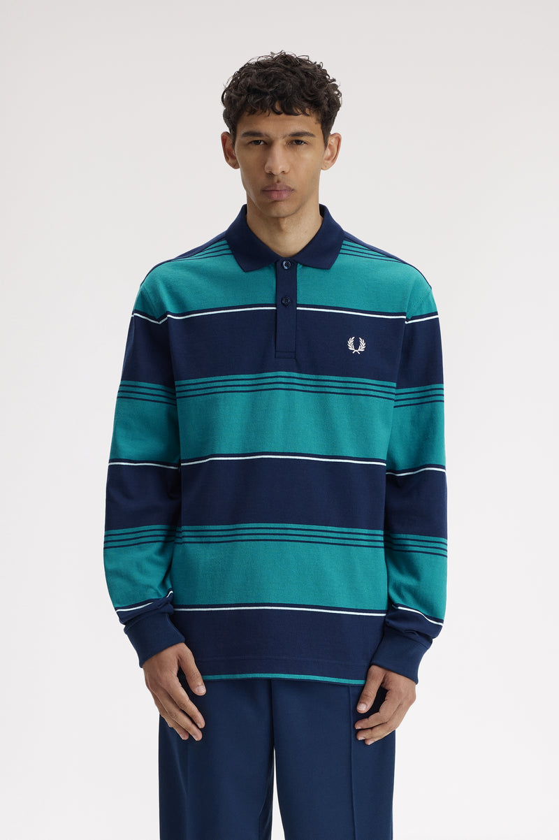 HEAVYWEIGHT STRIPED POLO SHIRT