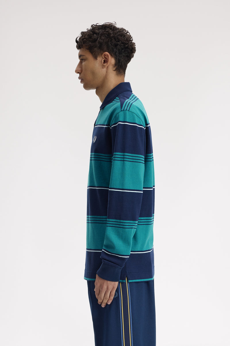 HEAVYWEIGHT STRIPED POLO SHIRT