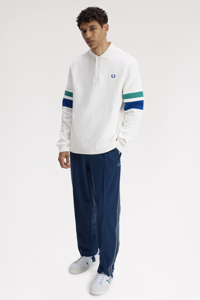 TIPPED SLEEVE COLLARED SWEATER