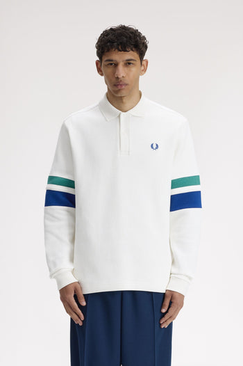 TIPPED SLEEVE COLLARED SWEATER