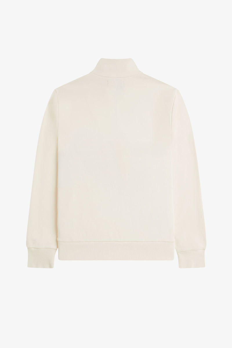EMBROIDERED PANEL HALF ZIP SWEATER