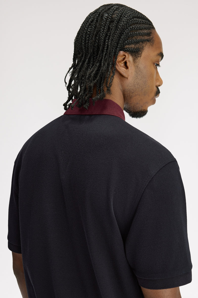 EMBROIDERED PANEL POLO SHIRT