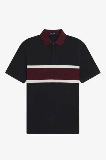 EMBROIDERED PANEL POLO SHIRT