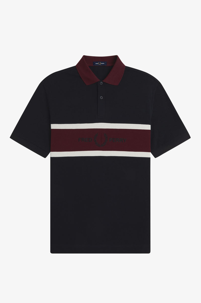 EMBROIDERED PANEL POLO SHIRT