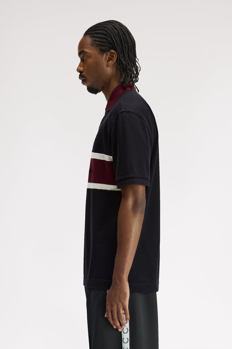 EMBROIDERED PANEL POLO SHIRT