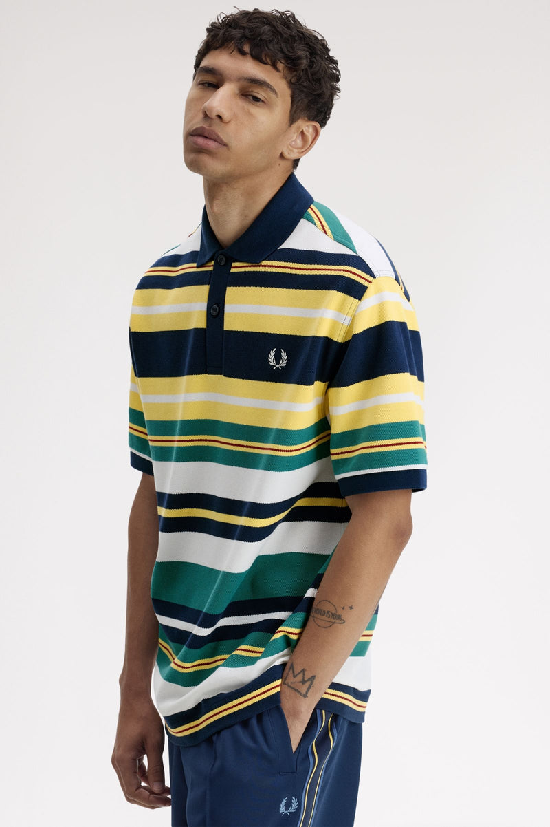 STRIPED RELAXED POLO SHIRT